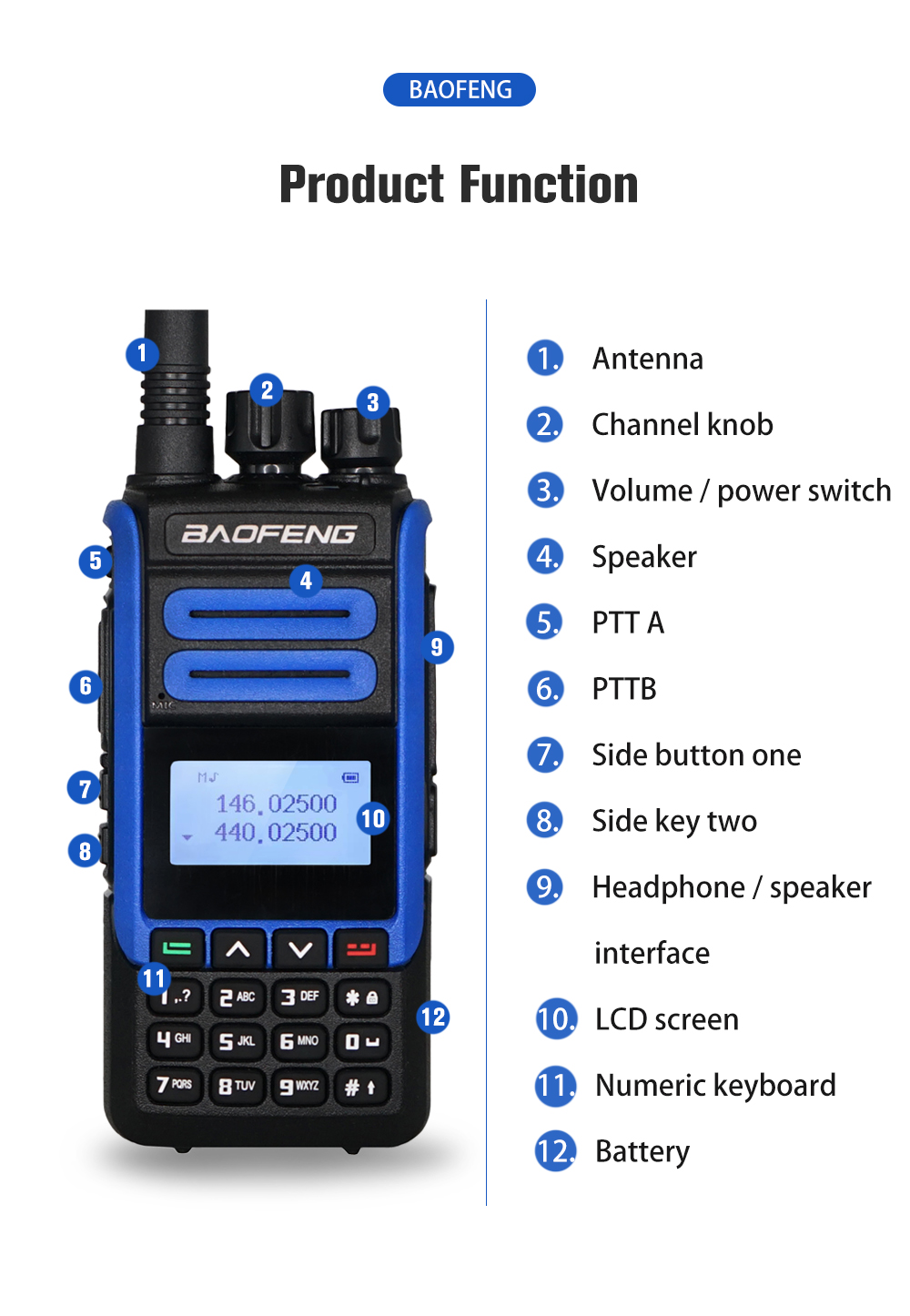 BAOFENG H7 FUNCTION