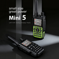 Baofeng Mini‑5R Colorful Dual‑Band Walkie Talkie, 2/5W Mini Analog Two‑Way Radio, 5KM Long Range, FCC Certified for Outdoor Sport