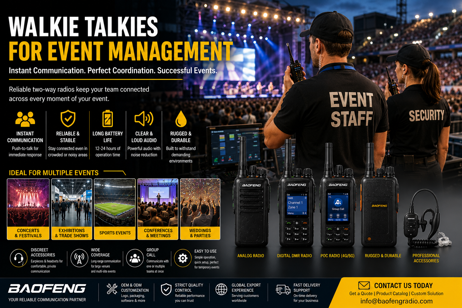 Best Walkie Talkies for Event Management: Keep Every Team Connected