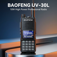 UV‑30 10W High Power Analog Walkie Talkie, Dual‑Band VHF UHF Handheld Radio, 0‑8km Range, Type‑C Charging, 2200mAh, NOAA